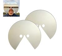 Générique Masque Miroir - Ce que je regarde : Miroir frontal, accessoire réfléchissant pour le visage, idéal pour la photographie artistique en perspective, outil anti-selfie ultime (2Pcs)
