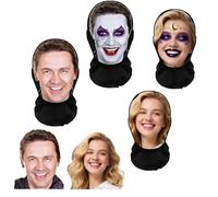 Générique Masque Personnalisé Halloween 3D - Déguisement Adulte Réutilisable, Accessoire de Fête Effrayant et Cadeau Original avec Impression Visage Réaliste pour Farces