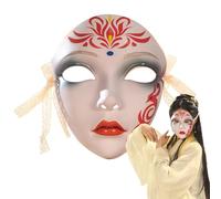 Générique Masque Pour Femmes - Style Chinois Vintage Avec Couverture Intégrale Du Visage | Couverture Faciale Pour Cosplay | Pour Hommes, Etudiants, Activites Scolaires, Danse Et Spectacles