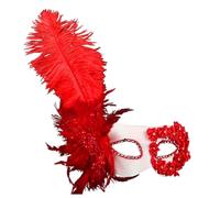 Générique Masque pour mascarade à plumes, accessoire festif adapté aux costumes de fête pour le Carnaval et célébrations adultes