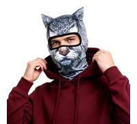 Générique Masque Ski Chat Masque 3D Doux Léger Réaliste avec Oreilles | Couvre-visage animal captivant Pour Temps Froid Vélo Poussière Travail Extérieur Randonnée Sports de Neige Pêche Équitation