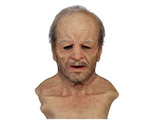 Générique Masque Vampire Mask Halloween Party Props Complet En Latex Réaliste Effrayant Vieil Homme Noir Horreur Masques Costumes Cosplay Realiste Masks Adultes Homme Femme (#A01,Taille unique)