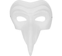 masque vénitien à décorer oiseau long bec adulte - artemio 14030357 Blanc G