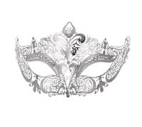 Générique Masque Vénitien Avec Bâton Venise Sexy Cat Woman Pour Homme De Mascarade Fantôme L'Opéra Demi-Masque Carnaval A Decorer Fête Déguisée Soirée Élégante Ou Halloween(Argent)