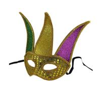 Générique Masque Venitien Demi-Masque Mystère Venise Orange Antique Mascaras Media Cara Máscara Mascarade Vénitienne Bal Masqué Carnaval Coloré Pour Fête Halloween Noël(Jaune)