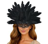 Générique Masque Vénitien Demi-Visage pour Femme Masque de Bal Masqué et de Carnaval Brésilien Accessoire de Fête Élégant pour les Carnavals les Bals Masqués les Soirées et les Bals de Fin D'année