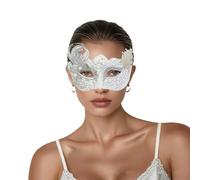 Générique Masque Vénitien Dentelle Loup Demi Visage pour Femme Masque de Soirée à Sangle Réglable Style Sexy en Dentelle Noire Accessoire Mascarade pour Bal Masqué Carnaval Halloween Fête