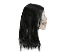 Générique Masque Visage Tête de Mort - Masque de Crâne en Latex Respirant pour Halloween - Couvre-Visage Casque Horreur Pour Déguisement Spectacle Adulte Fête Masquée Maison Hantée