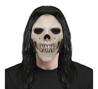 Générique Masque Visage Tête de Mort,Masque Effrayant En Latex Respirant Pour Halloween | Déguisement Visage Horreur pour Carnaval Cosplay Fête Scolaire Spectacle Maison Hantée Accessoire Photo