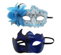 Générique Masques Chirurgicaux Blanc Enfant Sequins Caveman Mardi Masques Chirurgicaux Mariage (Blue, One Size)