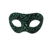 Générique Masques De Bal Masqué Pour Couples Masque Avec Bâton Venise Femme Noir Dentelle Mascarade Le Visage Homme Fantôme L'Opéra Demi-Masque 1/2 Pièces Halloween Carnaval(Vert)
