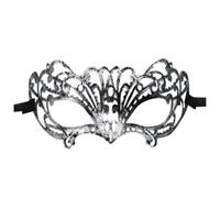 Générique Masques de Carnaval-Cosplay Demi-visage Mystérieux Haut Gamme Mascarade Romain Rétro (Silver, One Size)