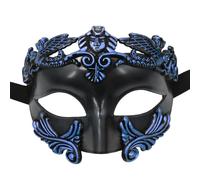 Générique Masques de Carnaval-Demi-visage gréco-romain pour Carnaval et soirée costumée masquée. (Blue, One Size)