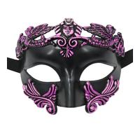 Générique Masques de Carnaval-Demi-visage gréco-romain pour Carnaval et soirée costumée masquée. (Purple, One Size)