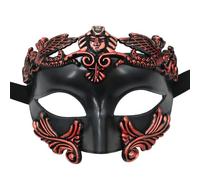 Générique Masques de Carnaval-Demi-visage gréco-romain pour Carnaval et soirée costumée masquée. (Red, One Size)