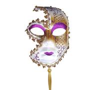 Générique Masques de Carnaval-Demi-visage pour Noël, Halloween et fêtes élégant et pratique pour toutes les occasions. (Purple, One Size)