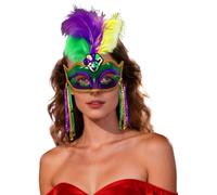 Générique Masques de Carnaval-Élégante mascarade de pour une fête mystérieuse avec demi-visage (Dark Purple, One Size)