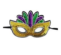 Générique Masques de Carnaval-Lunettes de Carnaval à paillettes multicolores, un accessoire original pour les fêtes. (Yellow, One Size)