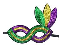 Générique Masques de Carnaval-Lunettes de Carnaval à paillettes multicolores, un accessoire original pour les fêtes. (Green, One Size)