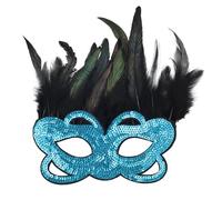 Générique Masques de Carnaval-Mardi Costume Spectacle Frame Dress Up Nouveau Mexicain Mardi Lunettes Décoration Mascarade Dress Up Party Supplies Coloré Plumes Cadres (J, One Size)