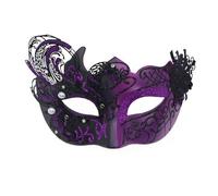 Générique Masques de Carnaval-Mascarade élégante pour costume de soirée avec demi-visage en cristal étincelant (Purple, One Size)