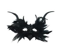 Générique Masques de Carnaval-Mascarade élégante pour une soirée gothique demi-visage, costume d'opéra, cache-yeux (Black, One Size)