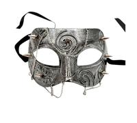 Générique Masques De Carnaval Vénitien Masqué Ou Fête Costumée Vénitiens En Papier À Peindre Masque Couple Mascarade Femme Venise Noir Pour Halloween Cosplay Mardi Gras Party(Argent)