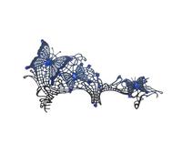 Générique Masques De Mascarade Masque Halloween Accessoire Carnaval Adulte Vénitien Rétro Pour Homme En Métal Strass Papillon Fantôme L'Opéra Demi-Masque Blanc Adultes Drôle Costume(Bleu)