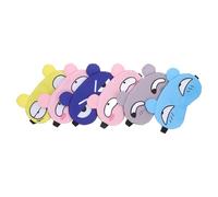 Générique Masques de Sommeil pour Bloquer la Lumière en Soie Lot de 6 avec Bandeau Ajustable, Design Adorable de Dessins Animés Voyage Maison