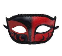 Générique Masques Vénitiens En Dentelle Pour Bal Carnaval Masque Venise Noir Brillant Papier À Peindre Yeux Sexy Mardi Gras Et Mascarade Femme Deguisement Homme Masqué Fête Show(Brick Rouge)