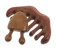 Générique Masseur De Visage Et De Tête En Bois Outil Gua Sha En Bois Naturel Peigne À Dents Larges Pour Massage Des Cheveux Et Du Cuir Chevelu Pour La Relaxation Du Visage Et Du Cou Café