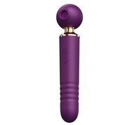 Générique Masturbateur 3 en 1 Rétractable Sucking Slapping, Stimulateur De Point G De Clitoris avec 10 Modes De Vibration Et De Percussion, Idéal pour Les Relations Sexuelles en Solo Ou en Couple,B