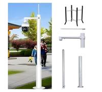 Générique Mât de caméra de Surveillance résistant aux intempéries, Colonne de Montage Verticale segmentée, Poteau de sécurité Extra Long de 200 à 600 cm, Support de surve
