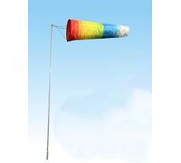Générique Mât de Manche à air en Acier Inoxydable avec Support pivotant à 360 °, mât de Drapeau indicateur de Vent for Parapente paramoteur Mesure météo en vol en Plein air(Flagpole 13.1ft-4.9ft)