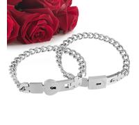Générique Matching Couple Bracelets - Romantic Heart Lock Wrist Jewelry