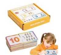 Générique Matching Game, Wooden Toddler Educational, 4.92x4.53in Interactive Strategic Play, Number and Color Recognition Games, Stocking Stuffers for Boys and Girls, Travel, Family Fun