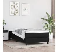 Générique Matelas à Ressorts ensachés 80x200 cm, fermeté Moyenne, Tissu Respirant Noir, Soutien Durable et Confortable