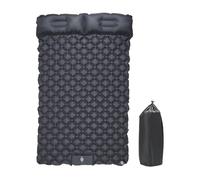 Générique Matelas Camping 2 Personnes - 180x120x14cm - Pliable Ultra Léger Tapis De Sol Camping Élargi et Épaissi - Pneumatique avec Pompe à Air à Pédale - Idéal pour pour Tente Trekking Plage (Gris)