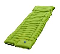 Générique Matelas de Camping Gonflable de 10 cm d'épaisseur - Oreiller et Pompe intégrés for Les Voyages, la randonnée et l'escalade(Blue Green)