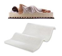 Générique Matelas de Sol Enroulable, Cadre de Couchage, Base de Matelas Respirante, Pliable pour Chambre à Coucher, (Surmatelas 100% Latex Naturel OrgaLatex - Surmatelas Durable de 5 cm, Format King