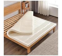 Générique Matelas de Sol Enroulable Pliable, sommier Respirant, Base de Couchage, Support de Matelas Respirant pour Chambre à Coucher, 100% Latex Naturel - Orga& Respirant 10 cm d'épaisseur, ventilat
