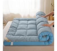 Générique Matelas De Sol Futon Japonais, Épais, Pliable, Enroulable Et Portable, Lit De Sol Portable for Chambre À Coucher, Chambre d'amis, Camping(Blue,120x200cm)