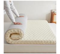 Générique Matelas de Sol Japonais épais, Matelas futon épais, Pliable, Portable, Tatami Enroulable for Chambre à Coucher, Chambre d'amis, Camping et Utilisation Quotidienne(White,120x190cm)