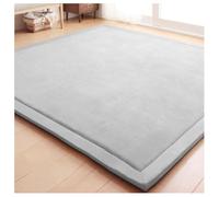 Générique Matelas De Sol Japonais Épais, Mousse Haute Densité, Matelas Futon Pliable Enroulable, Tatami, Idéal for Le Confort Et Le Soutien(Gray,200x260cm)