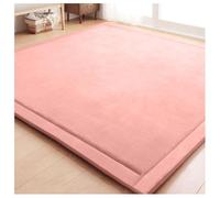 Générique Matelas De Sol Japonais Épais, Mousse Haute Densité, Matelas Futon Pliable Enroulable, Tatami, Idéal for Le Confort Et Le Soutien(Pink,180x200cm)