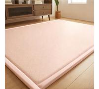 Générique Matelas de Sol Japonais Pliable avec Noyau en Mousse rembourré et Fond antidérapant, Tapis de Pique-Nique Portable et Tapis de Maison(Pink,80 * 190cm)