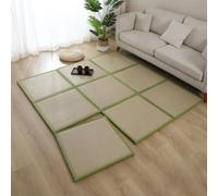 Générique Matelas de Sol modulaire en rotin, Tapis de Tatami Japonais en rotin rafraîchissant Double Face de 2,2 cm d'épaisseur, Tapis de Zone de Couture for Salon, Salle de Jeux(Green,180 * 300cm)