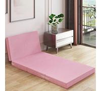 Générique Matelas de Sol Pliable et Enroulable avec tête de lit et Oreiller, Housse Lavable, Couleur Beige, 150 x 60 x 5 cm. Idéal pour la Maison, Le Camping, la Voiture ou Le Coffre.
