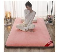 Générique Matelas Futon Japonais Matelas de Sol Coussin de Camping Portable Matelas de Tatami Tapis de Sol pour Adultes Tapis de Lit Enroulable for Un Sommeil Réparateur(Pink,120x200cm)