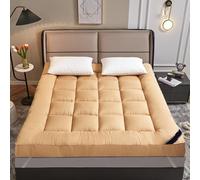 Générique Matelas Futon Japonais, Matelas épais, Doux Et Moelleux pour Canapé-Lit, Matelas Futon en Tissu Brossé, Matelas Tatami Pliable Et Portable Enroulable pour Dortoir(Orange,150x200cm)